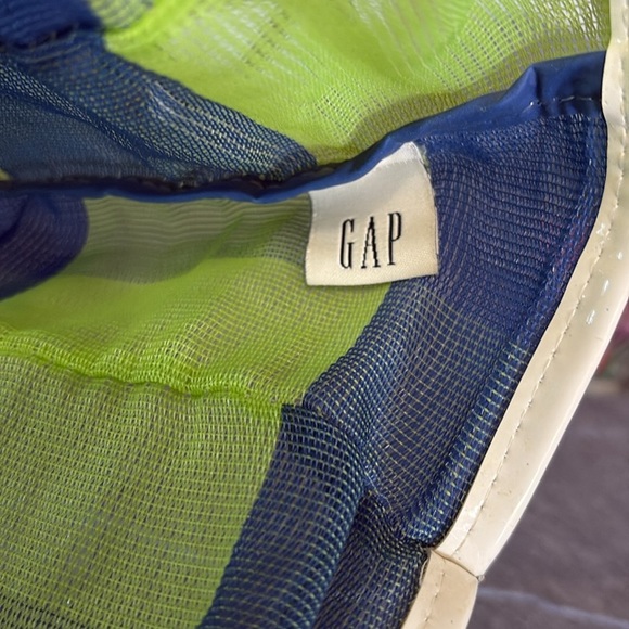 Gap Mesh Striped Snap Top Beach Bag - Picture 3 of 7